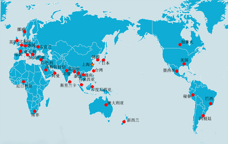 TOPSORB干燥剂全球网络地图